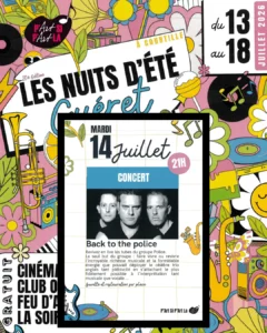 P'art Si p'Art LA actus nuits d'été 2026 Back to the Police- p'art si p'art la